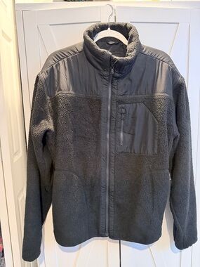 Gilly Hicks Men's Charcoal Sherpa Full-Zip Jacket